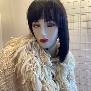 Winter Wool Handwoven Vest Ivory